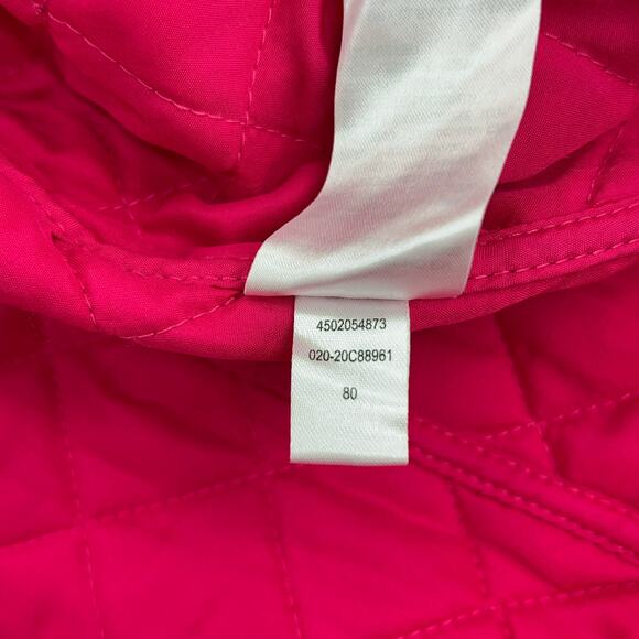 Chicos Womens Size 0 US 4/6 Jacket Quilted Button Up Collared Long Sleeve Pink - Picture 15 of 16